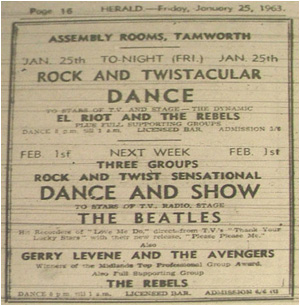 Advert in the Tamworth Herald, January 25th 1963