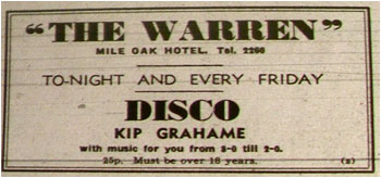 Tamworth Herald – 11/08/72 - The Warren, Every Friday Disco, DJ – Kip Grahame