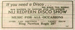 Nij Redfern advert