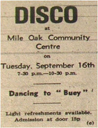 16/09/75 - DJ Buey, Mile Oak Community Centre