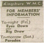 19/11/77 - Paradox - Kingsbury Working Mens Club