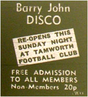 Barry John - Re-opens Tamworth FC Disco