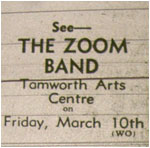 10/03/78 - The Zoom Band, Tamworth Arts Centre