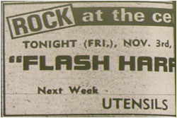 31/10/78 - Flash Harry, Tamworth Arts Centre