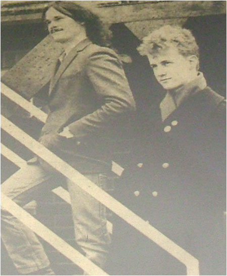 Looking up…’Dead Captain’ duo Barry Douce (left) and Donald Skinner.