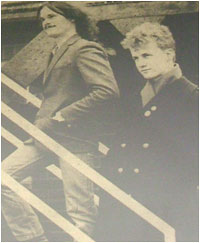 Caption: Looking up…’Dead Captain’ duo Barry Douce (left) and Donald Skinner