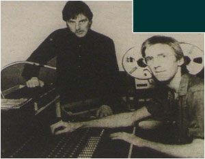 Caption: Poised for success…Phil Smith (standing) and Paul Speare who have just set up Tamworth’s only full-time, fully functional recording studio.