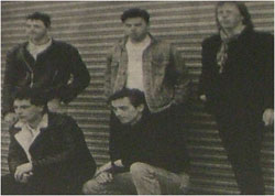 Caption: The Searching pictured with their old line-up. See them with their new one on Sunday night.