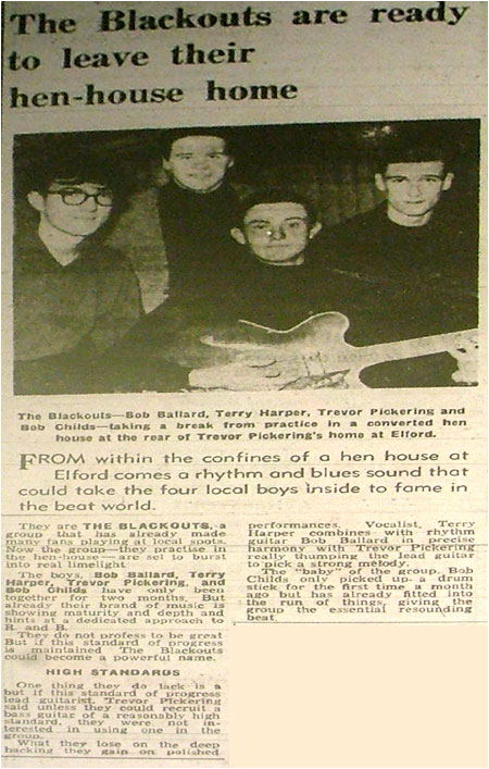 The Blackouts as featured in the Tamworth Herald - 05/06/64