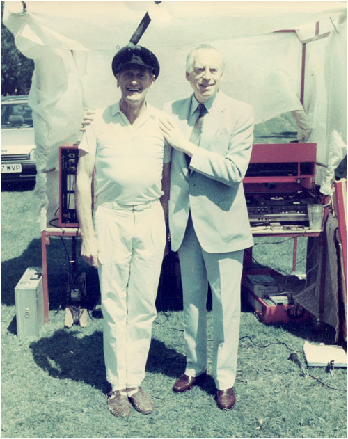 Johnny Slade with Larry Grayson - Open Day at St Edithas.
