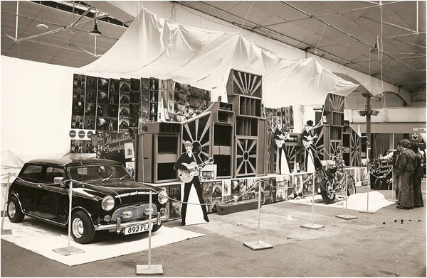 A photo of the first Custom Car Show at Bingley Hall in Biringham.