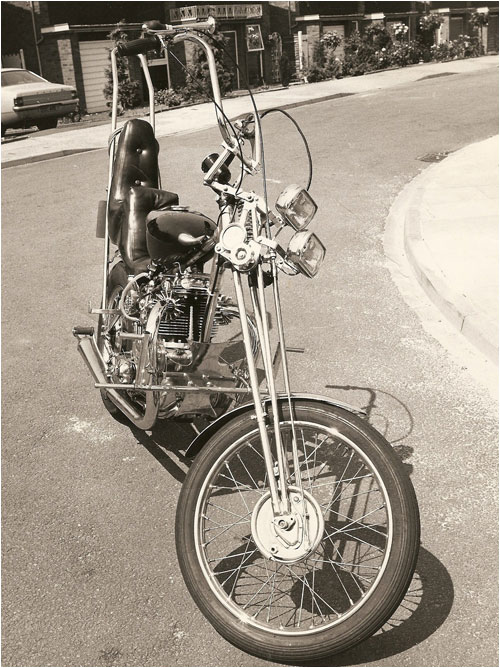 The bike I built that Dave Lee Travis road at the Polesworth gig.