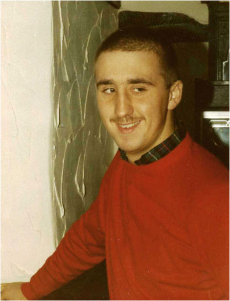 Tim Goode at Foster's Yard, Polesworth in December 1985.