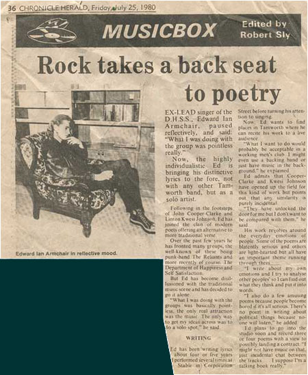Rock takes a back seat to poetry...
