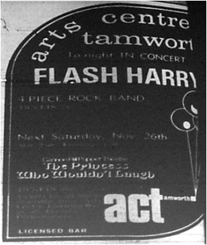 26/11/77 - Tamworth Arts Centre - The second rock gig at the Arts Centre