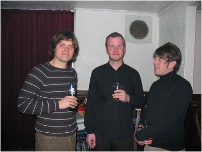 Fretz Reunion - December 2003 (left to right) Andrew Baines, Donald Skinner and Mark Mortimer at Tamworth Rugby Club. Photo: Ian Harding.